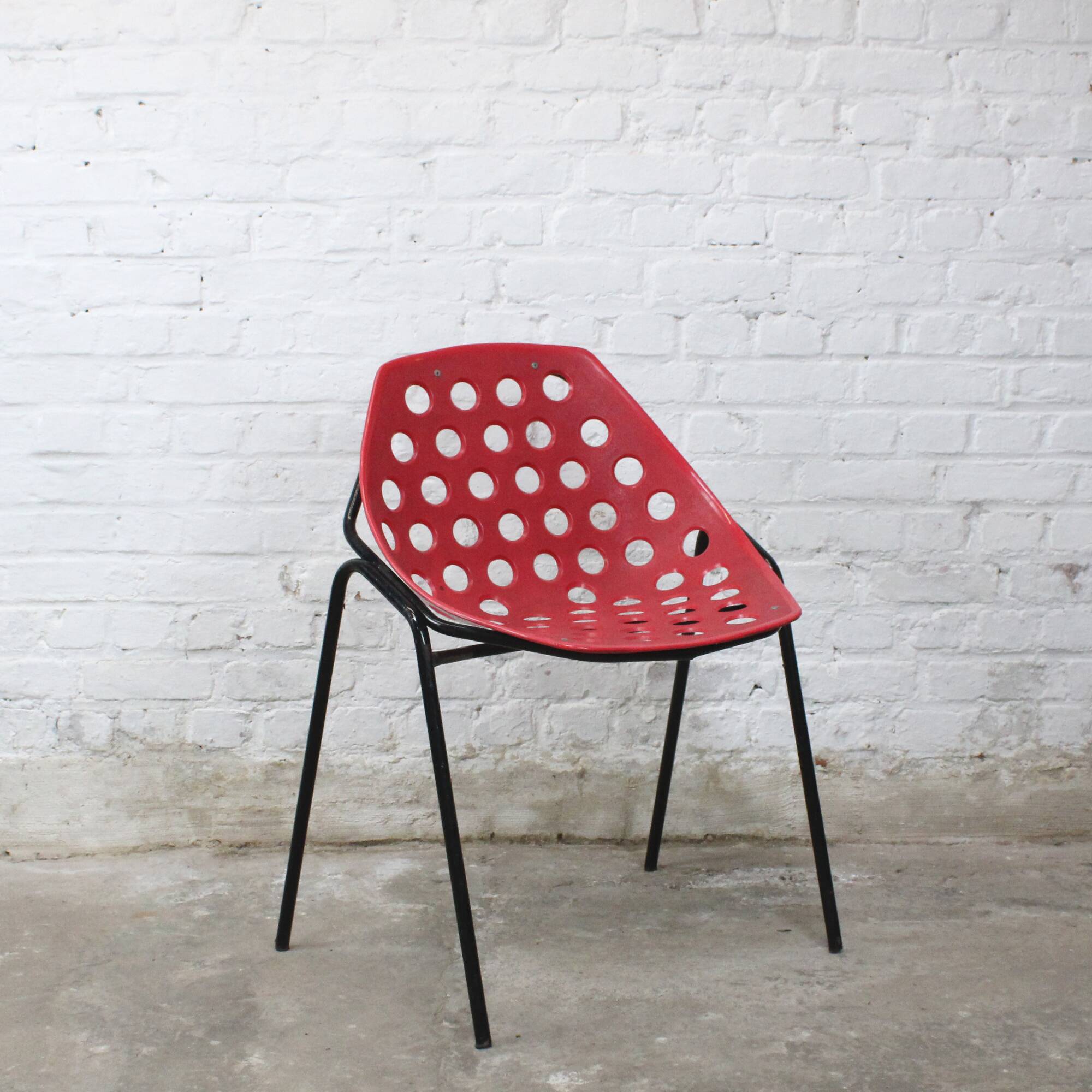 Set of 6 "Deauville" chairs by Pierre Guariche for Meurop