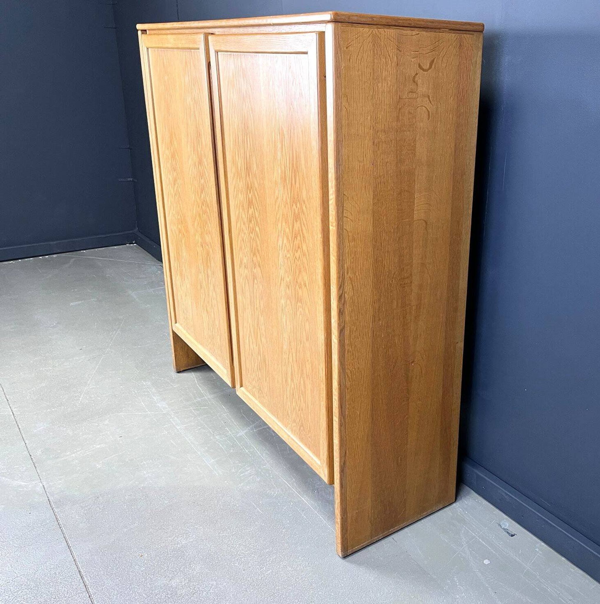 Vintage Belgian oak cabinet, 1970s