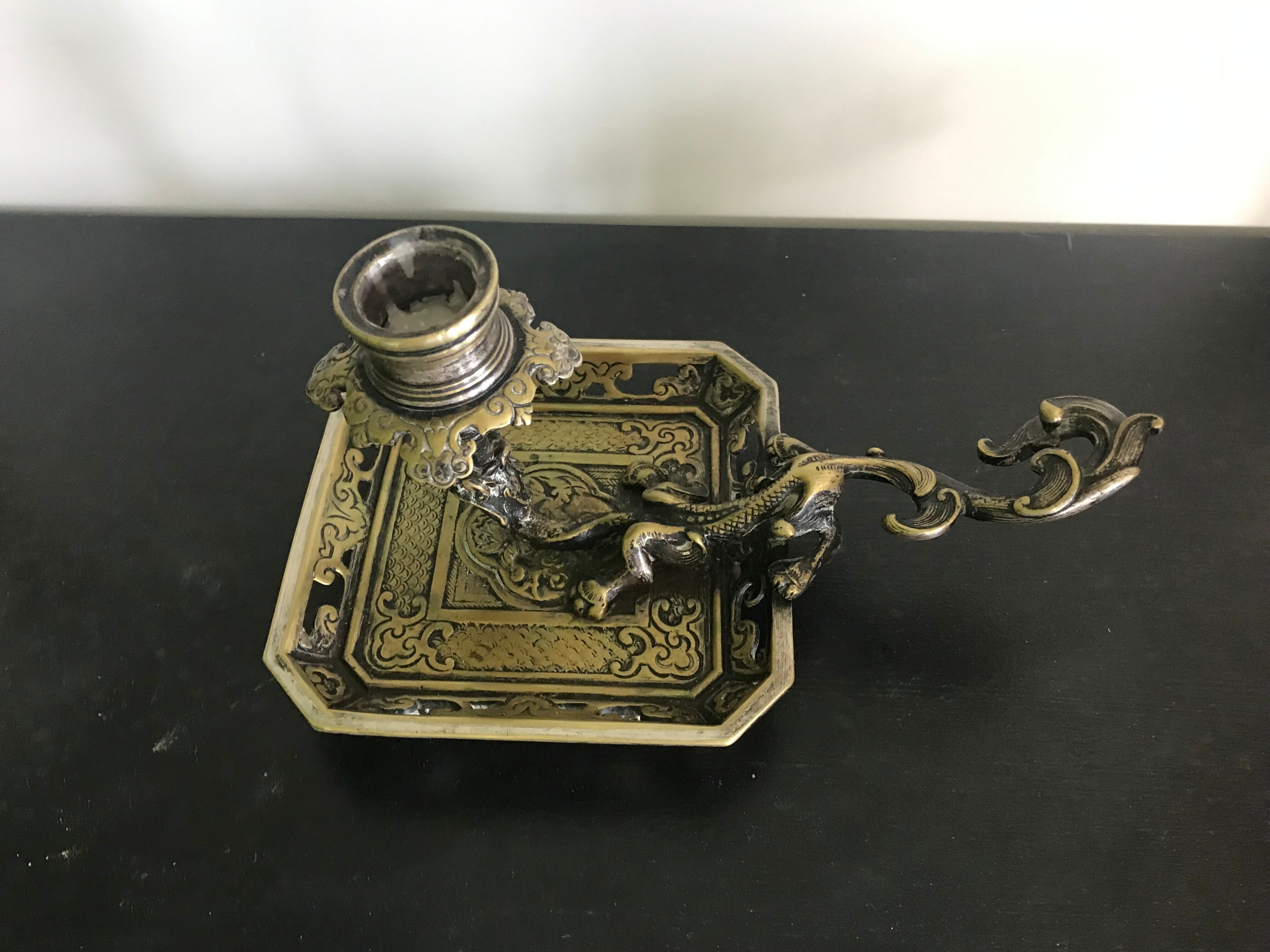 Metal candle holder "Dragon"
