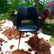 Chaise tulipe skaï noir des années 50