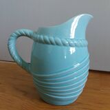 Pichet barbotine Poet Laval bleu clair