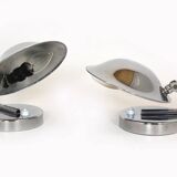 Bauhaus Style Chrome Bedside Table Lamps from Napako, Czechoslovakia, 1930s