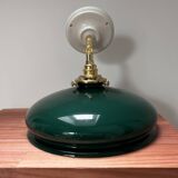 Green opaline wall light