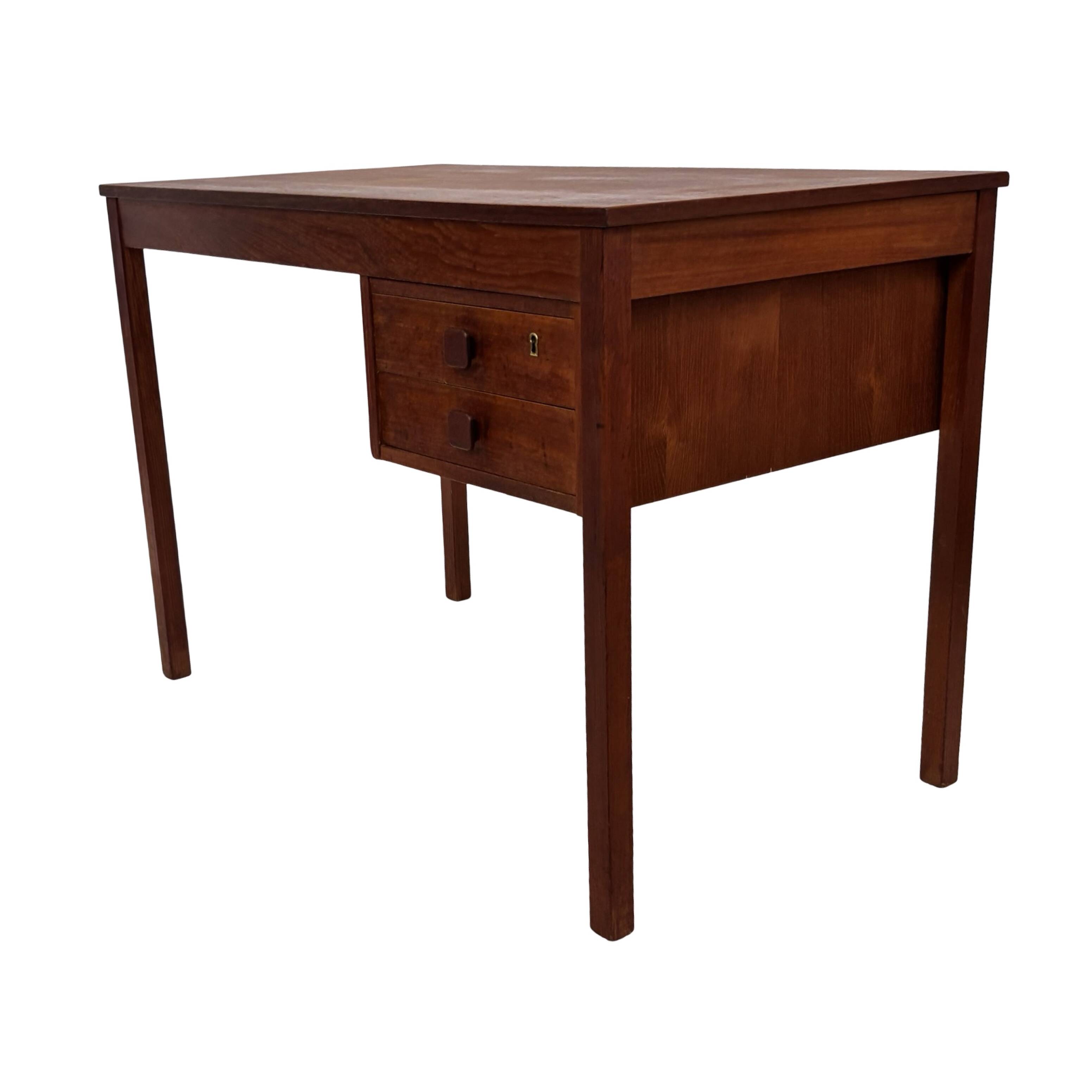 Vintage Danish teak compact Domino Mobler desk, 1960s