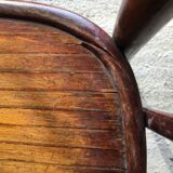 Paire de chaises Bistrot en bois courbée, signée Luterma.