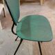 Chaise en bois cintré recouvert de vinyle, tube métal.