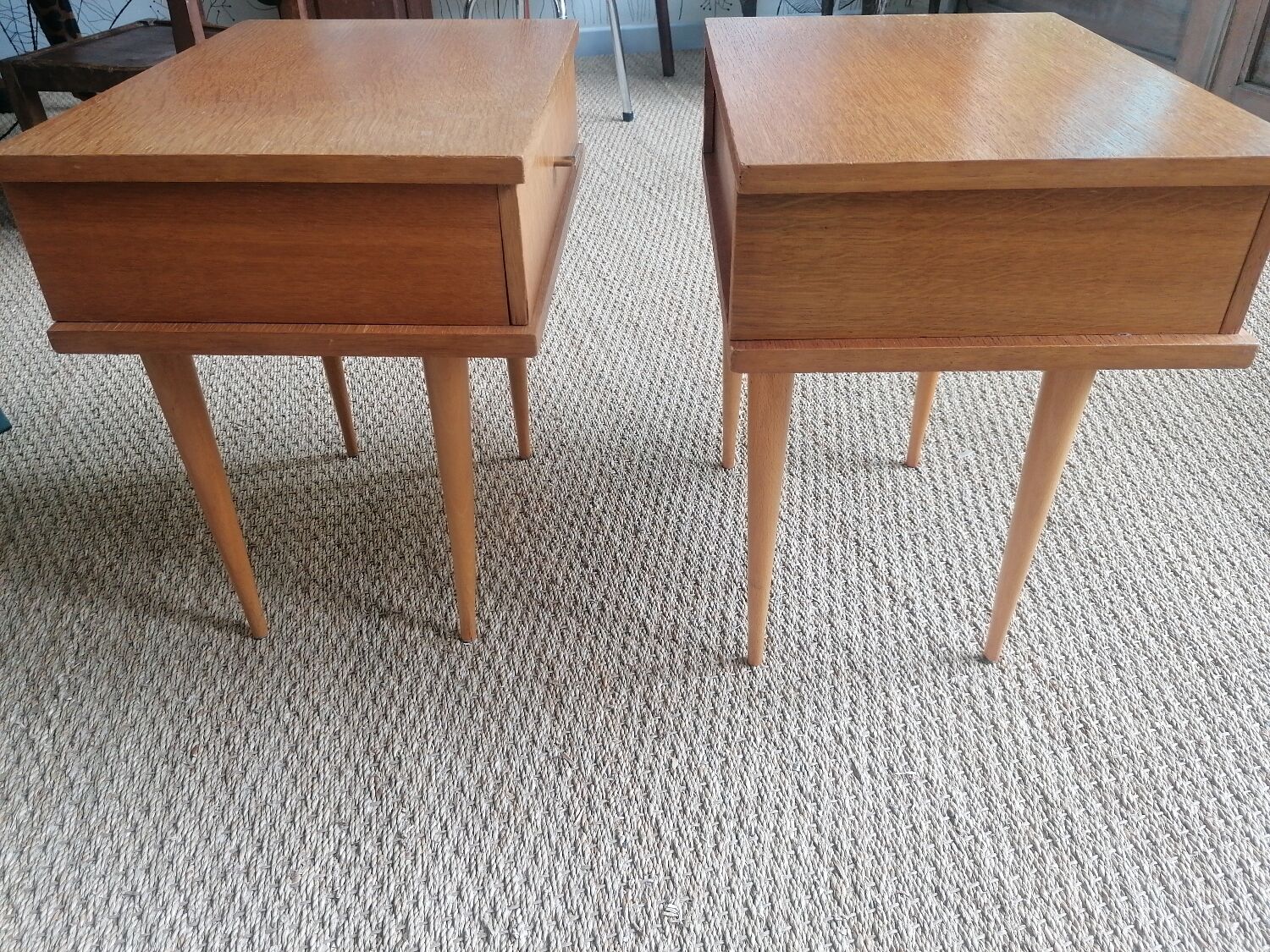 Set of 2 bedside tables year 50