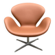 Fritz Hansen Swan chair by Arne Jacobsen in Cognac leather, NEW condition!!
