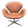 Fritz Hansen Swan chair by Arne Jacobsen in Cognac leather, NEW condition!!