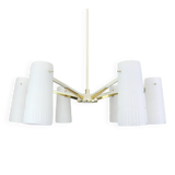 Italian glass chandelier in the shape of a star in the Stilnovo style, 1950s.