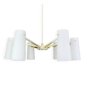 Italian glass chandelier in the shape of a star in the Stilnovo style, 1950s.