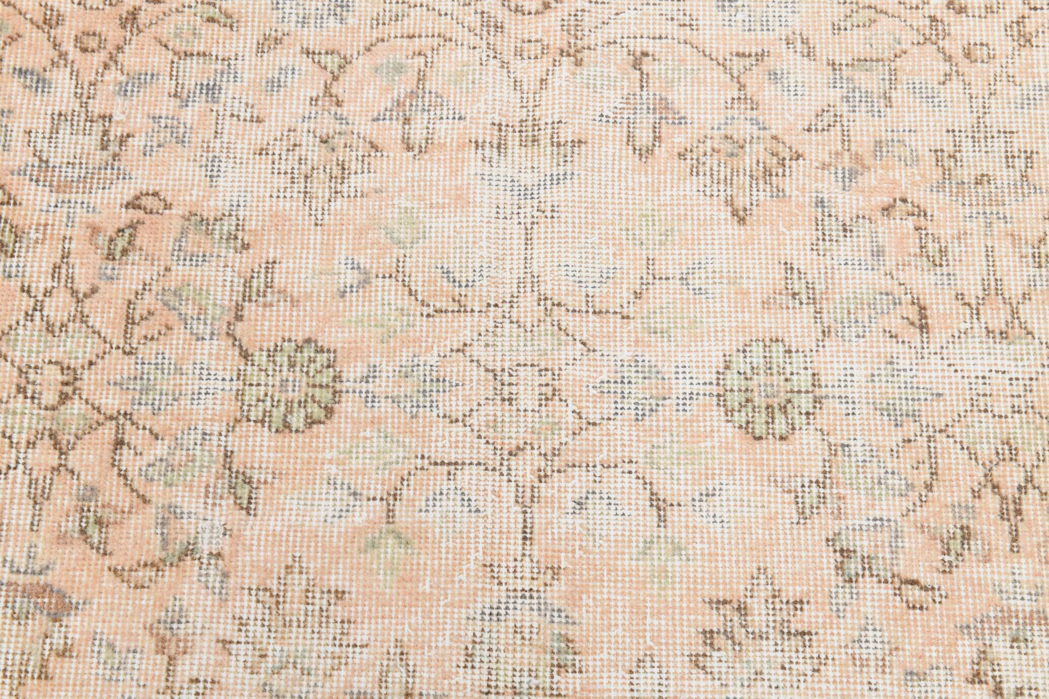5x9 Peach Orange Turkish Rug, 154x26Cm