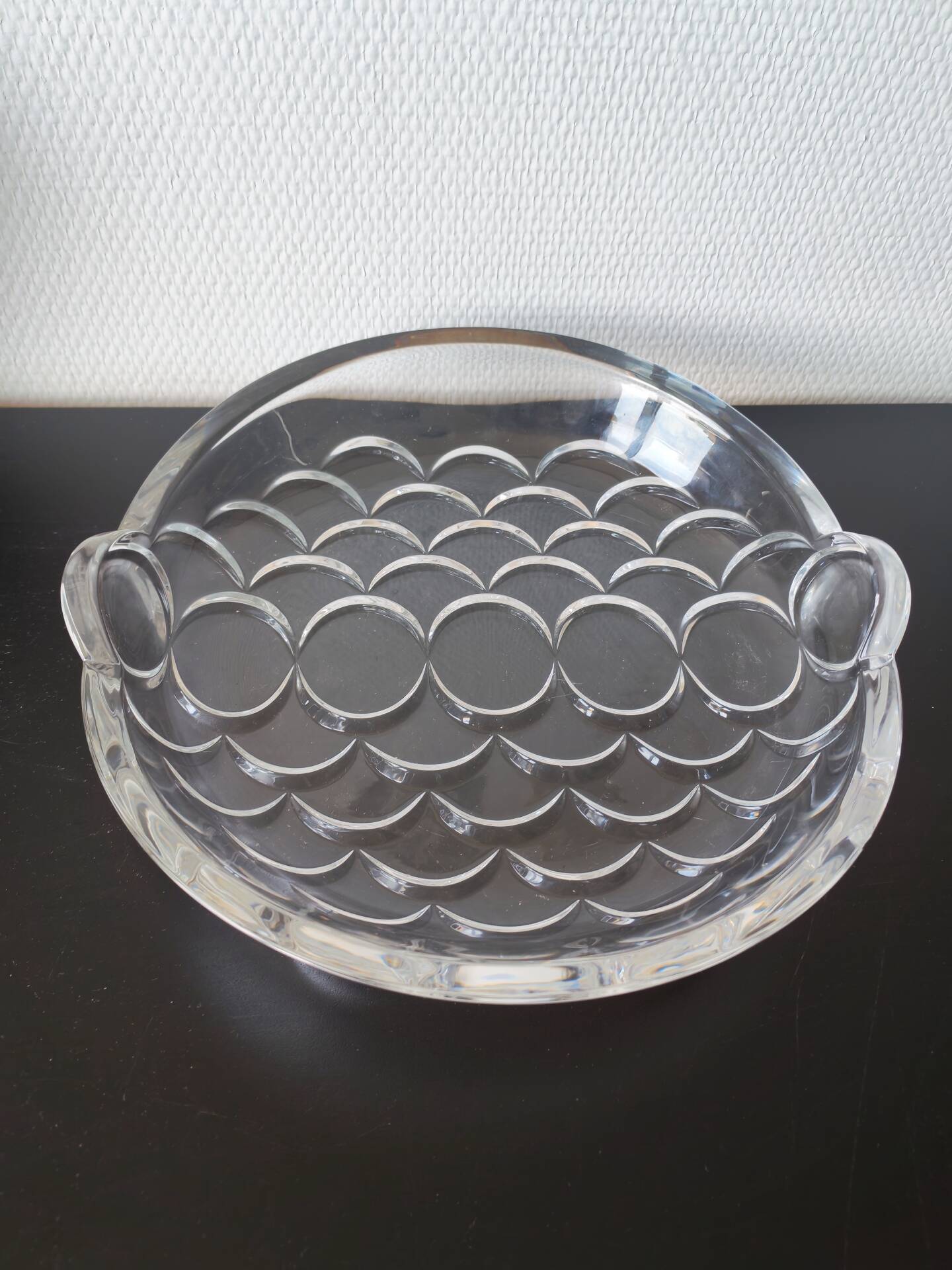 Scandinavian glass art bowl by Ann Warf for Kosta Boda