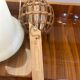 Pair of wall lights, rattan, 1950
