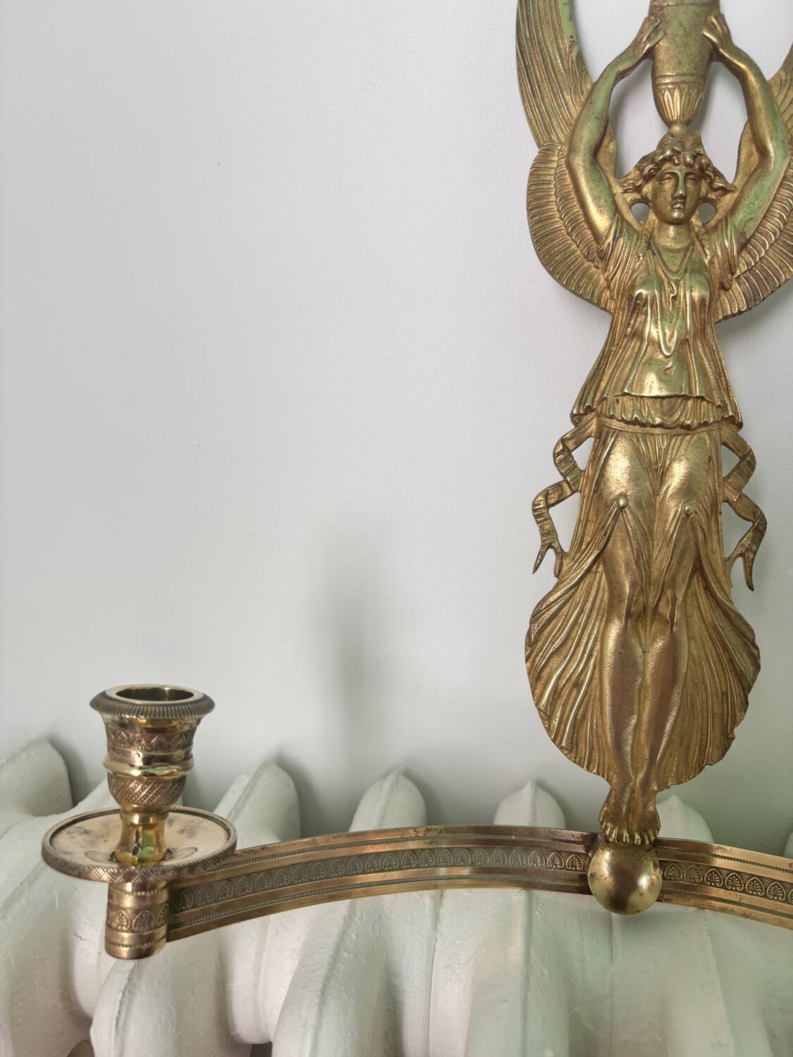Large candlestick with winged caryatids