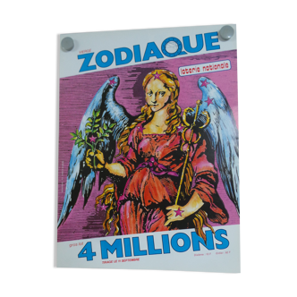 Affiche originale loterie nationale Zodiaque Vierge