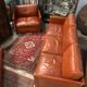 3-piece classic English leather lounge