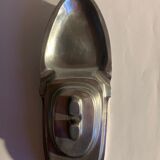 Ashtray, empty pocket aluminum boat 1950s