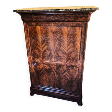 Folding secretary louis-philippe in mahogany