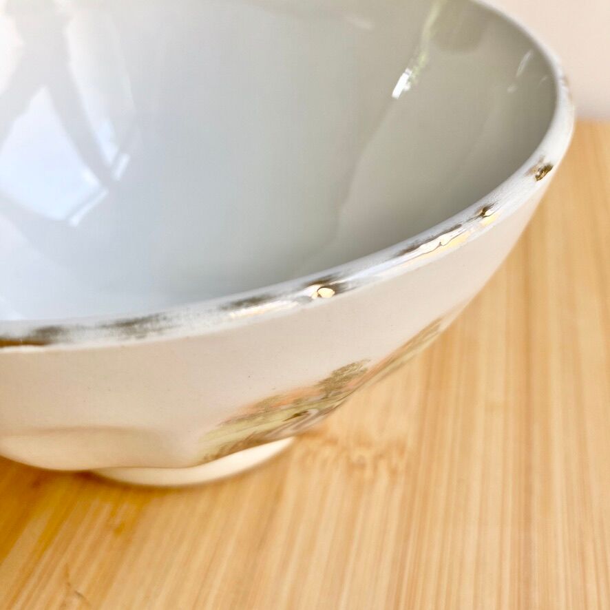 Vintage rib bowl "swan"