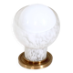 Postmodern Brass and Spheric Blown Glass Table Lamp by Mazzega, Italy