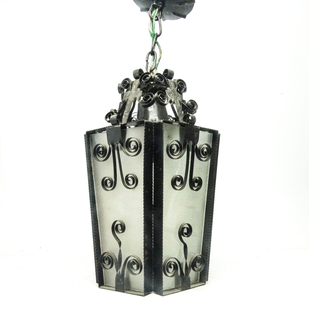 Lampe à pendentif brutaliste, Pologne, années 1970