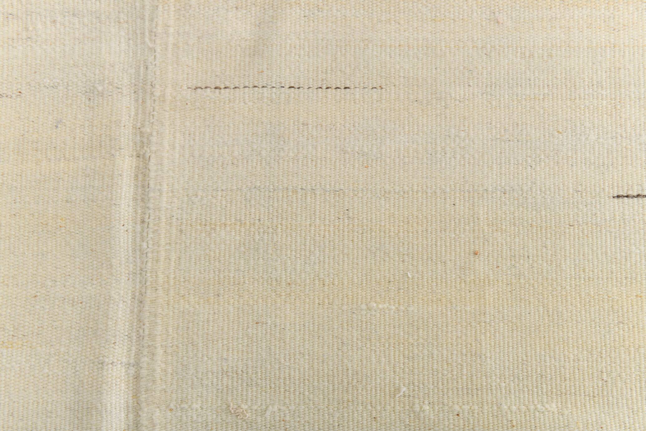 8x10 Cream & Beige Handmade Wool Vintage Rug, 248x301Cm