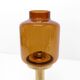 Hans-Agne Jakobsson Markaryd L 10232 Amber Glass Candle Holder 1960