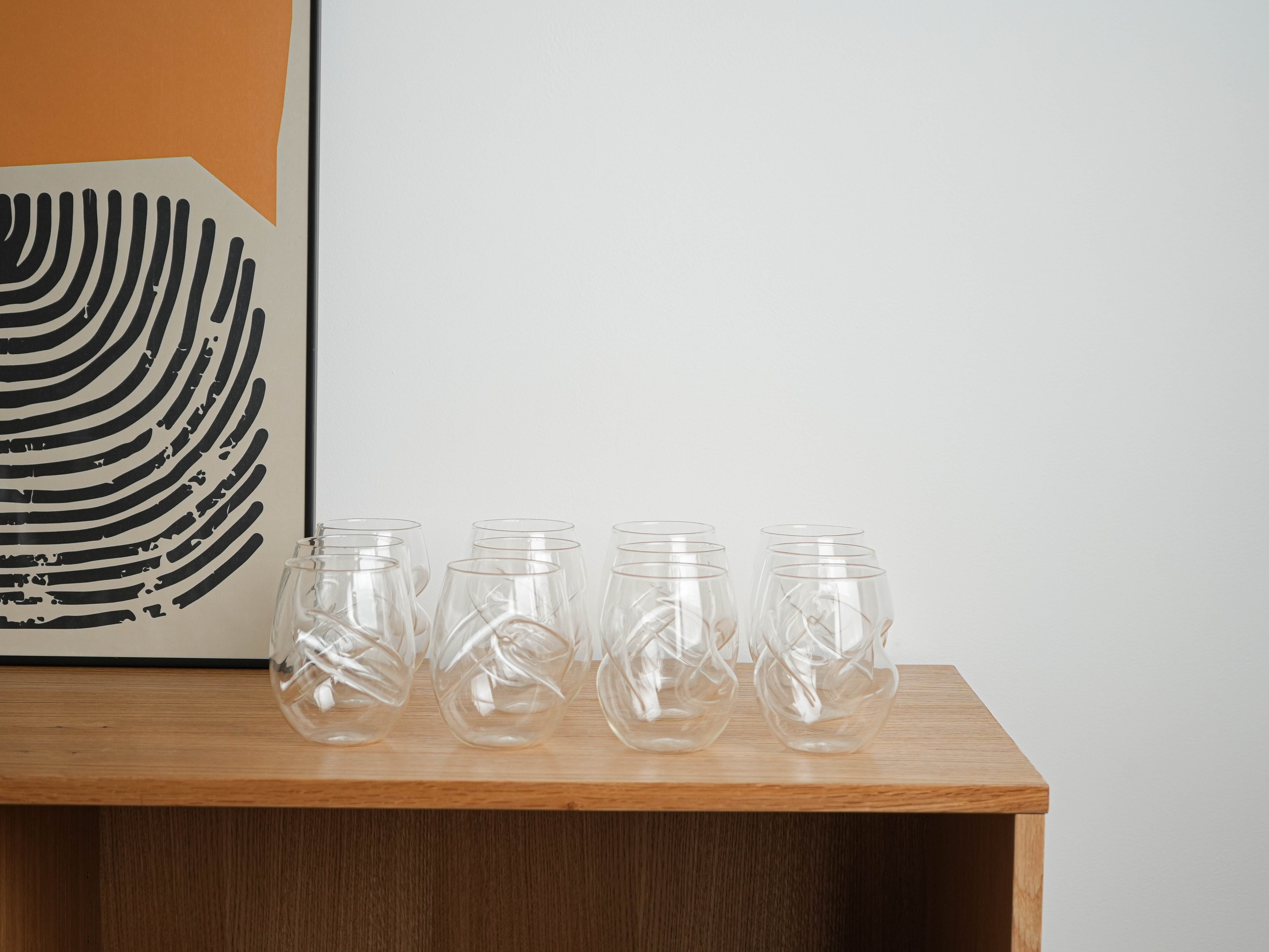 Set of glasses, Danish design, 1970s, made in Denmark