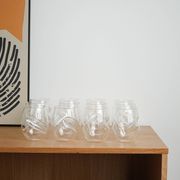 Ensemble de verres, design danois, années 1970, fabriqué au Danemark.