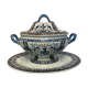 GIEN Soup and sleeping in earthenware decoration of lambrequins XXth