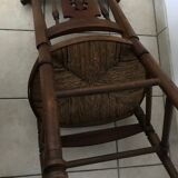 Former Directory-style chair with fleur de lily seating mulch 19th