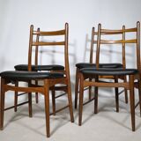 Teak Dining Chairs, Design by Georg Leowald for Wilkhahn, Set of 4, 1960s