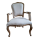 Louis XV cabriolet armchair in carved wood – 19th century – beige fabric