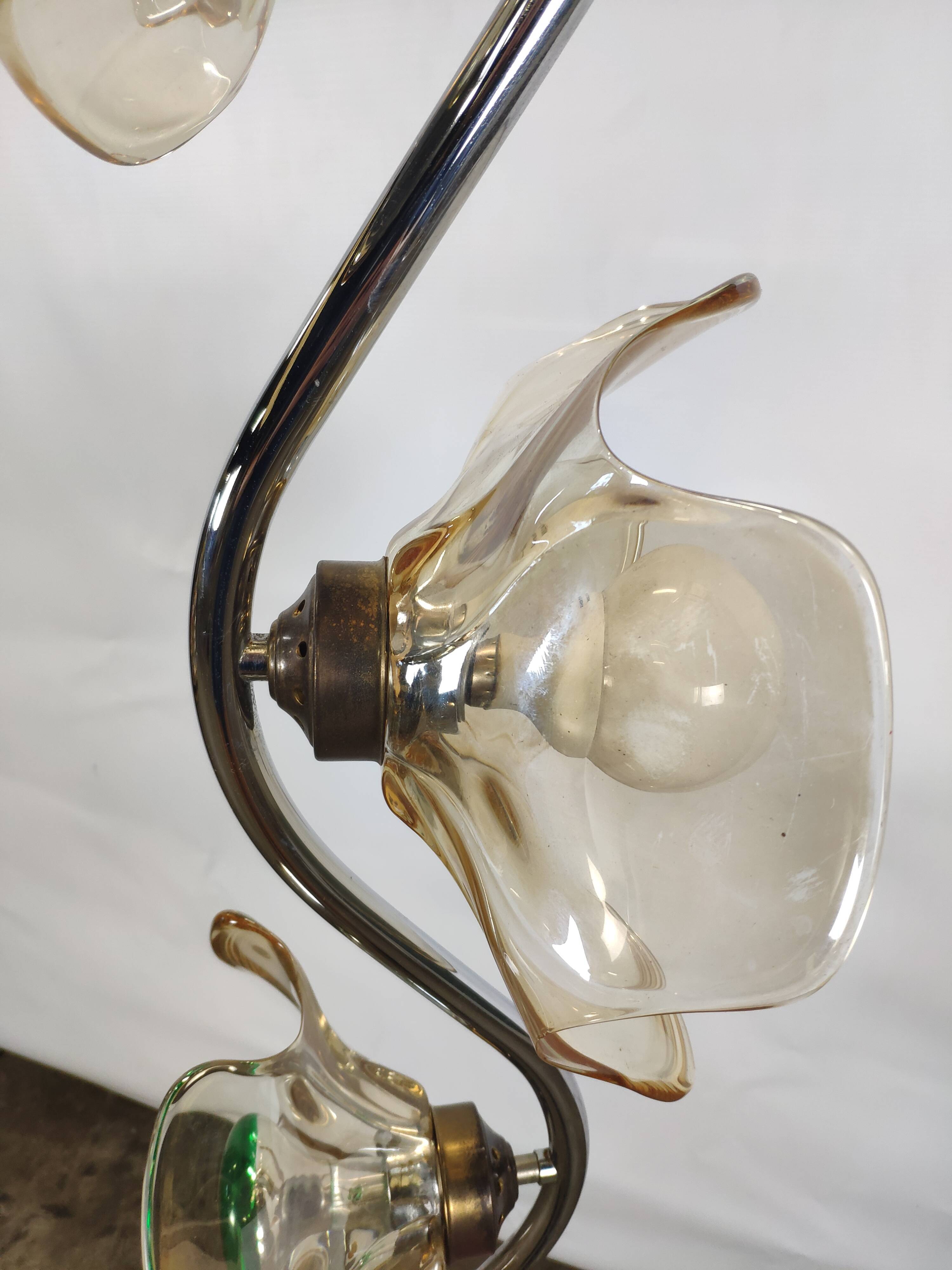 Flower lamppost, Murano Mazzega, 1960