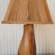 "Noll" lamp in wood and rope, circa 1950