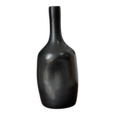 Vase artisanal bouteille noir