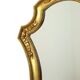 Classic Gold Crested Mirror Baroque Style Sixties 61cm