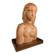 Art Deco Expressionist Sculpture "Nude Female Bust" unique piece 1940