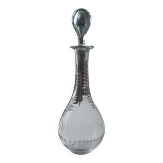 Carafe verre ancienne avec bouchon