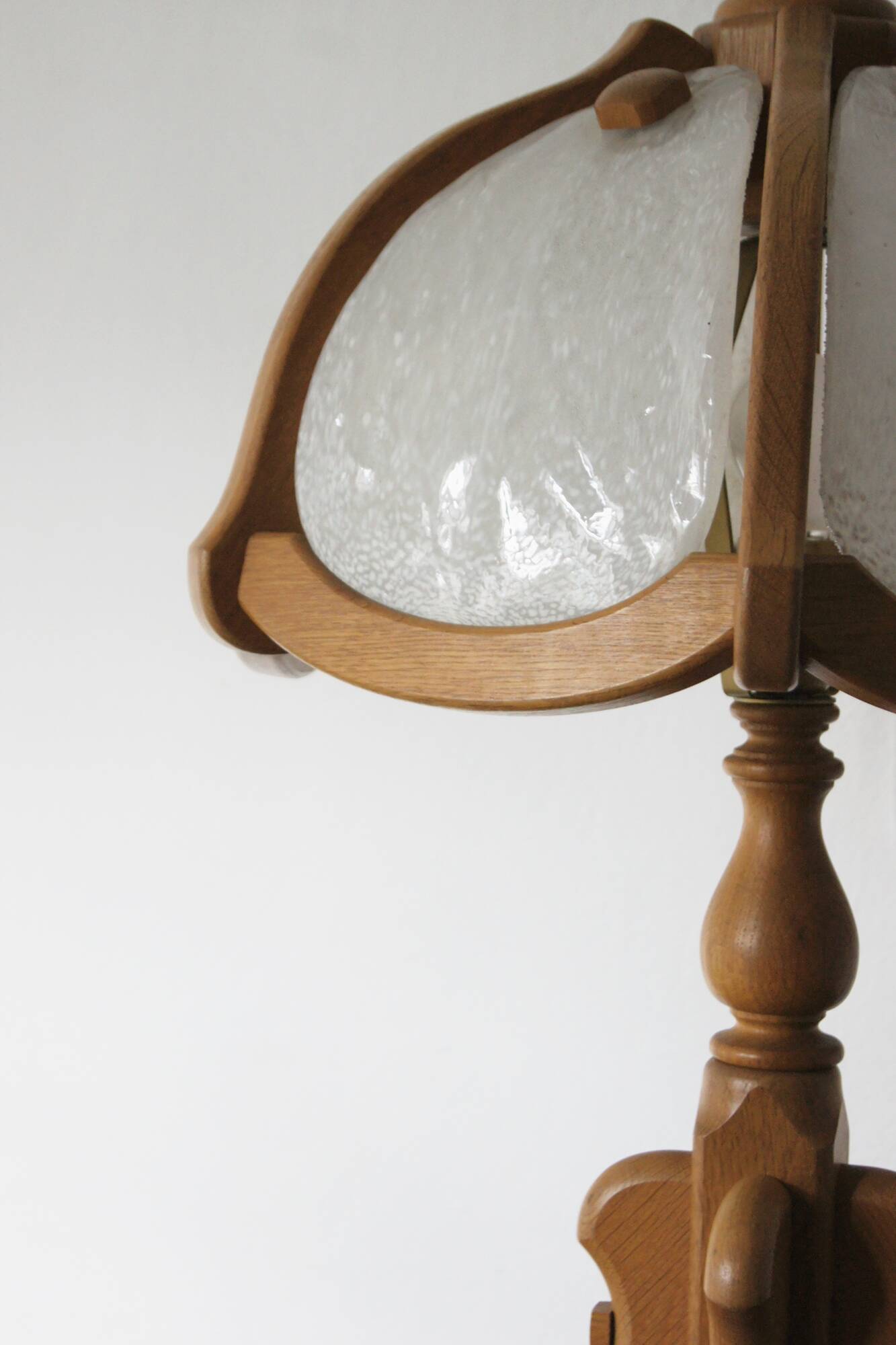 Wood and glass table lamp by Asmuth Leuchten