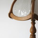 Lampe de table en bois et verre d'Asmuth Leuchten