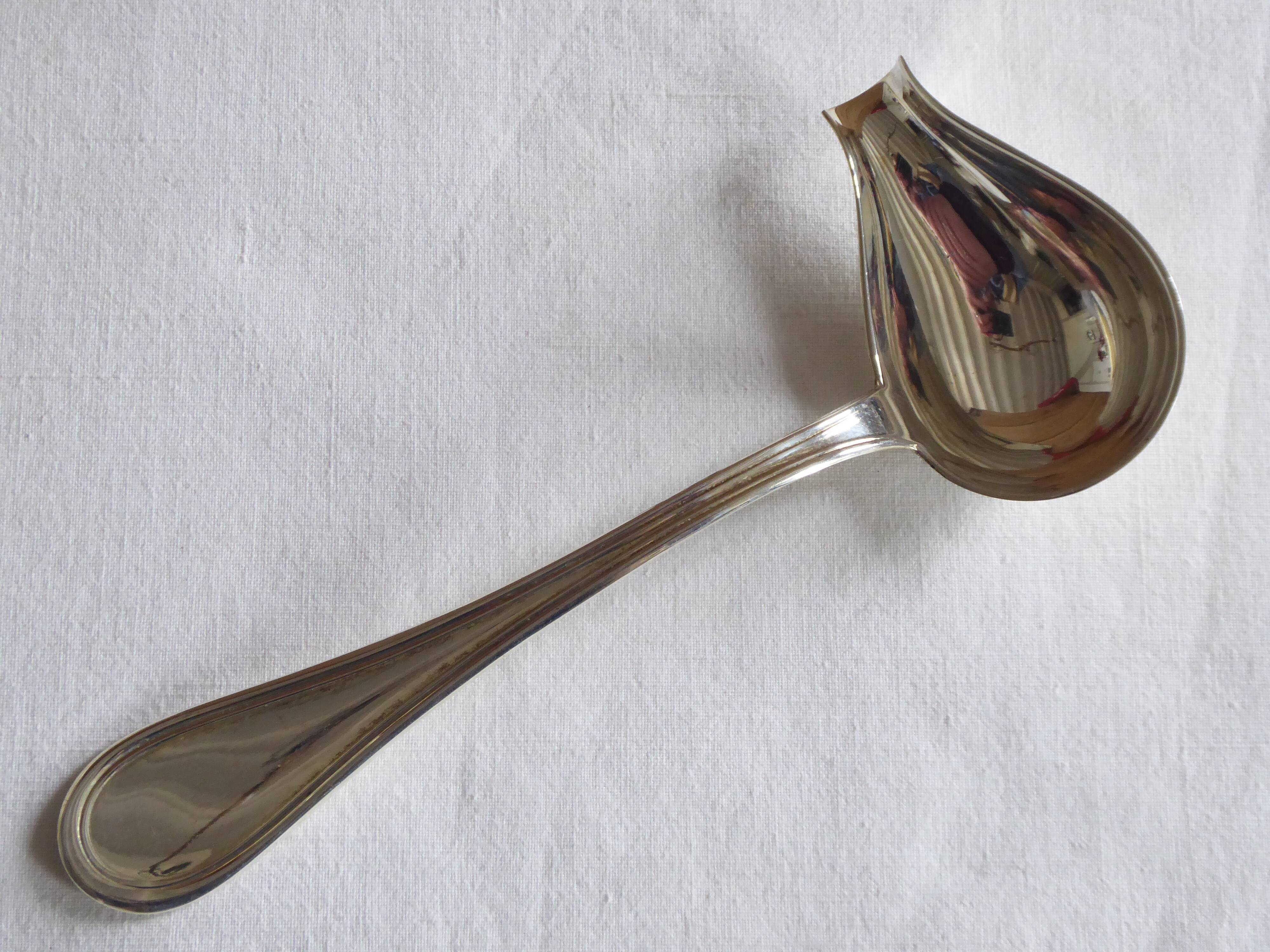 Sauce spoon, olri, silver metal, 15 cm