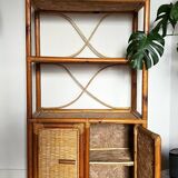 Vintage rattan shelf