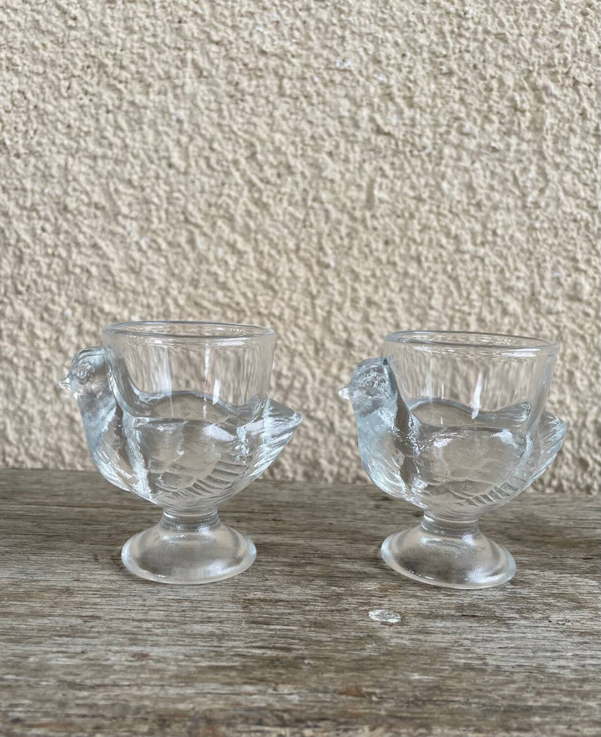 5 chicken-shaped egg cups