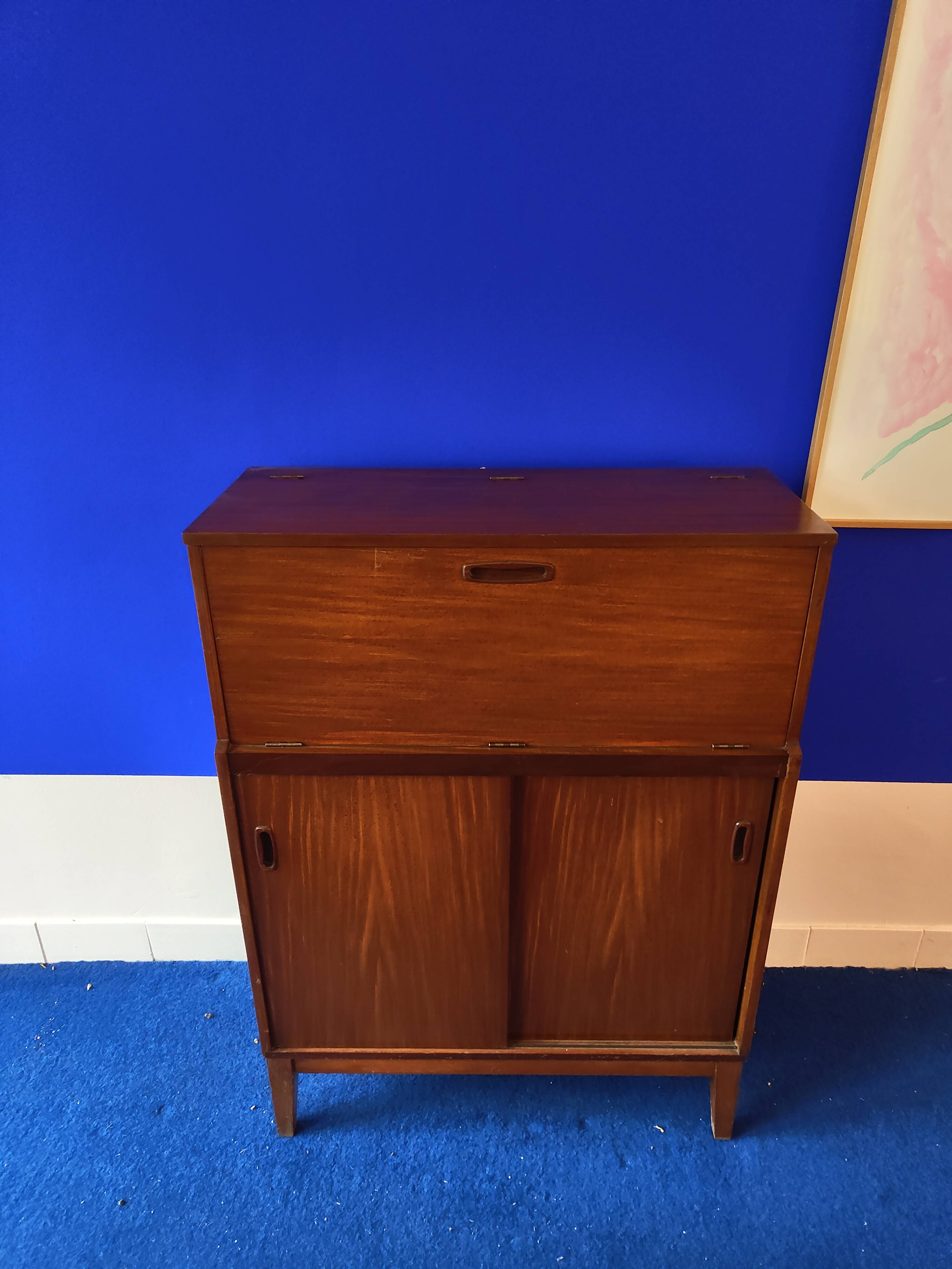 Bar furniture from the 60s Scandinavian in exotic teak vintage design