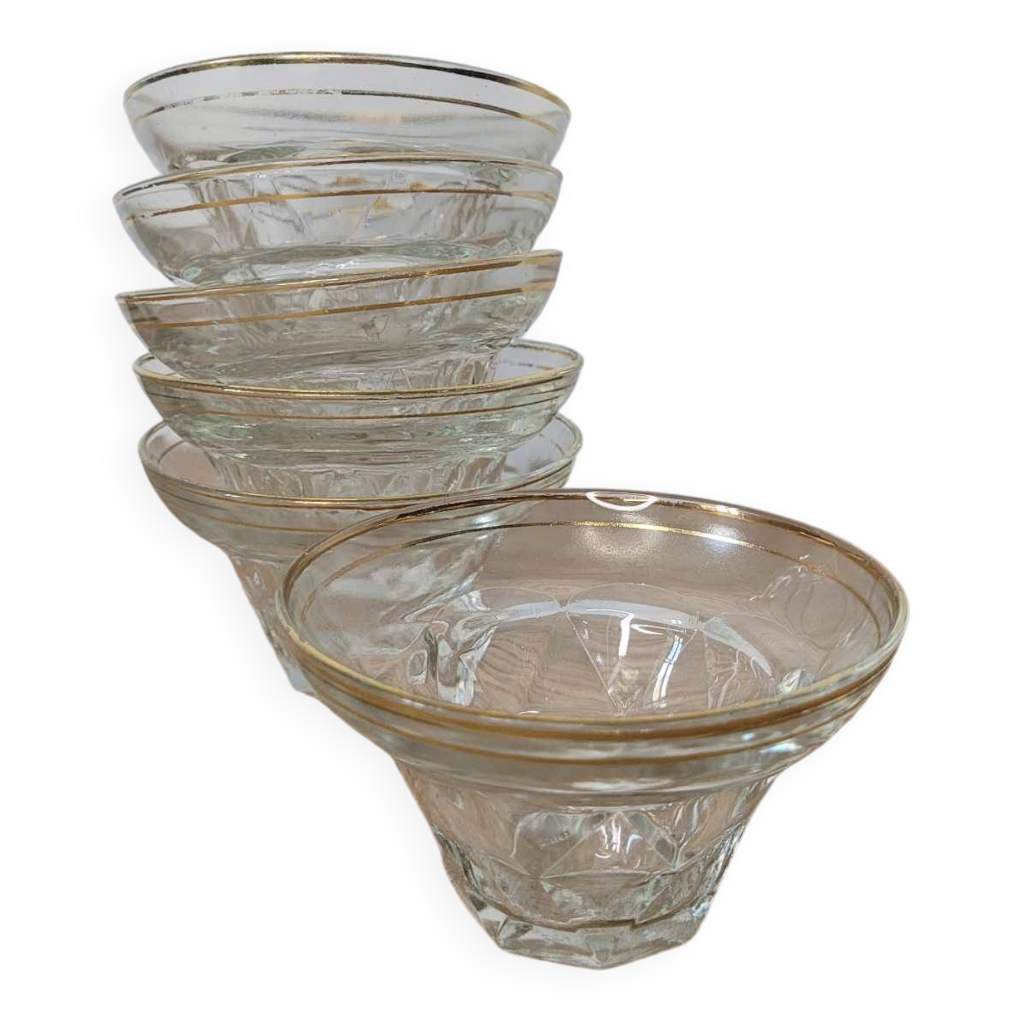 6 Art Deco cups