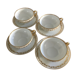 Antique Limoges porcelain tea cups