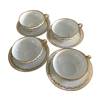 Antique Limoges porcelain tea cups