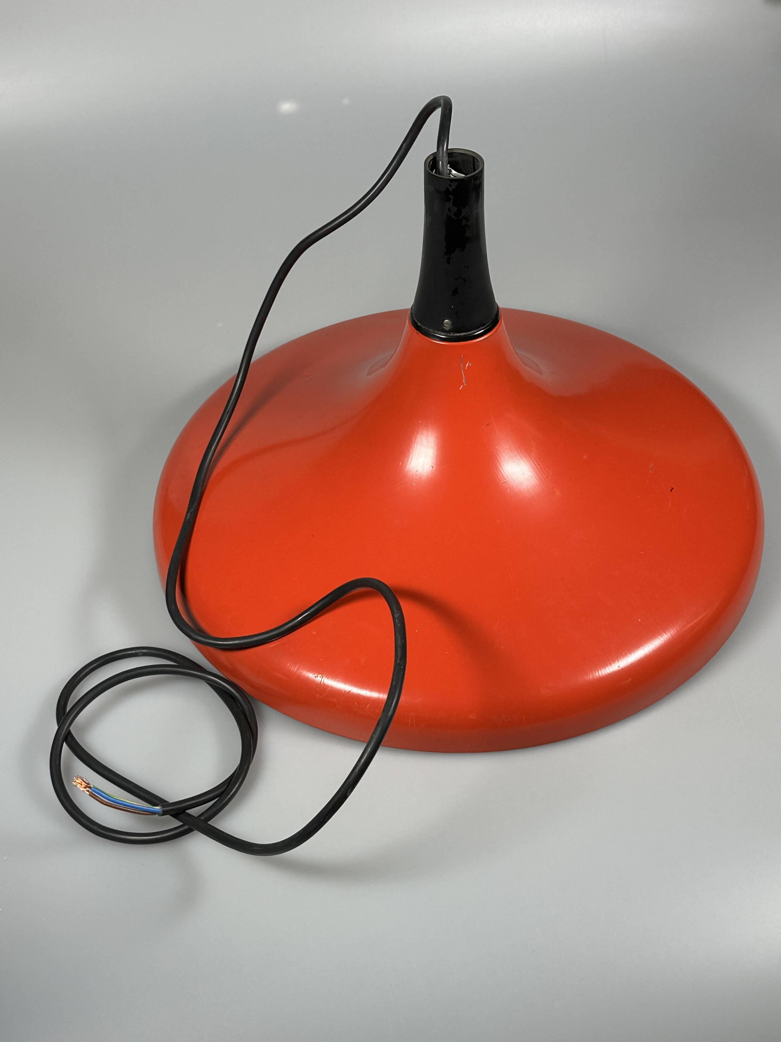 Lampe de plafond Erco Lightning des années 1960 et 1970 en aluminium métallique